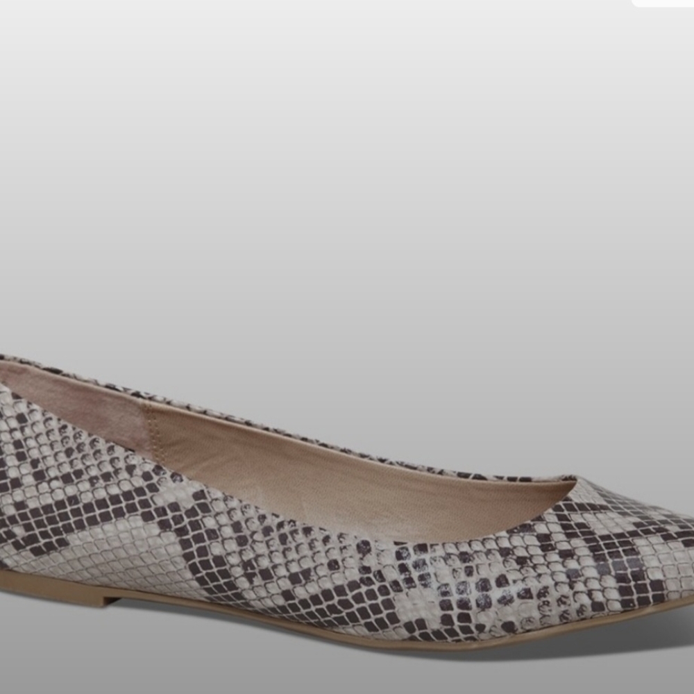 Snakeskin Patterned Women's Flats